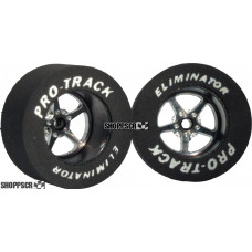 Pro Track Pro Star 1-1/16 x .435 Black Drag Rear Wheels for 3/32 axle