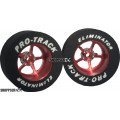 Pro Track Pro Star 1-1/16 x .435 Red Drag Rear Wheels for 3/32 axle