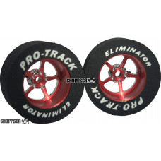 Pro Track Pro Star 1-1/16 x .435 Red Drag Rear Wheels for 3/32 axle