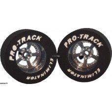 Pro Track Evolution 1-1/16 x .435 Gray Drag Rear Wheels for 3/32 axle