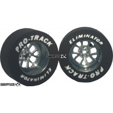 Pro Track Bulldog 1-1/16 x .435 Gray Drag Rear Wheels for 3/32 axle