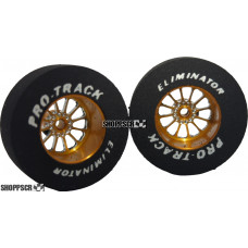 Pro Track Turbine 1-3/16 x .435 Gold Drag Rear Wheels for 3/32 axle