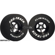 Pro Track Pro Star 3D 1-3/16 x .435 Black Drag Rear Wheels for 3/32 axle
