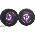 Pro Track Star 1-5/16 x .435 Purple Drag Rear Wheels for 3/32 axle