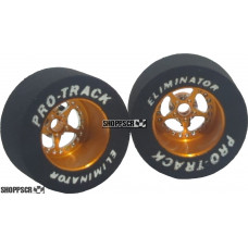 Pro Track Star 1-1/16 x .500 Gold Drag Rear Wheels for 1/8 axle