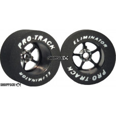 Pro Track Pro Star 1-1/16 x .500 Black Drag Rear Wheels for 1/8 axle