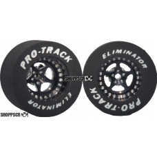 Pro Track Star 3D 1-1/16 x .500 Black Drag Rear Wheels for 3/32 axle