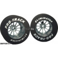 Pro Track Turbine 1-1/16 x .500 Gray Drag Rear Wheels for 3/32 axle