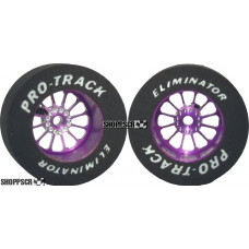 Pro Track Turbine 1-1/16 x .500 Purple Drag Rear Wheels for 3/32 axle