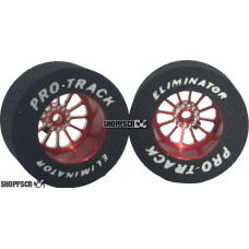 Pro Track Turbine 1-1/16 x .500 Red Drag Rear Wheels for 3/32 axle