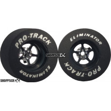 Pro Track Pro Star 3D 1-1/16 x .500 Black Drag Rear Wheels for 3/32 axle