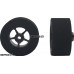 Pro Track Pro Star 1-1/16 x .500 Black Drag Rear Wheels for 3/32 axle