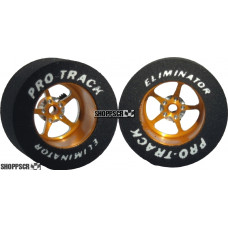 Pro Track Pro Star 1-1/16 x .500 Gold Drag Rear Wheels for 3/32 axle