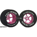 Pro Track Pro Star 1-1/16 x .500 Neon Pink Drag Rear Wheels for 3/32 axle