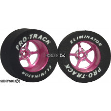 Pro Track Pro Star 1-1/16 x .500 Neon Pink Drag Rear Wheels for 3/32 axle