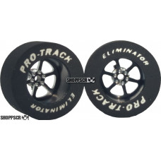 Pro Track Roadster 1-1/16 x .500 Black Drag Rear Wheels for 3/32 axle