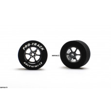 Pro Track Roadster 1-1/16 x .500 Gray Drag Rear Wheels for 3/32 axle