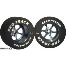 Pro Track Roadster 1-1/16 x .500 Gray Drag Rear Wheels for 3/32 axle