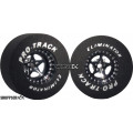 Pro Track Star 3D 1-3/16 x .500 Black Drag Rear Wheels for 3/32 axle