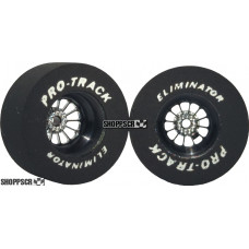Pro Track Turbine 3D 1-3/16 x .500 Black Drag Rear Wheels for 3/32 axle