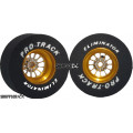 Pro Track Turbine 3D 1-3/16 x .500 Gold Drag Rear Wheels for 3/32 axle