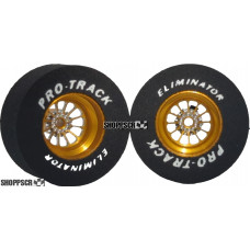 Pro Track Turbine 3D 1-3/16 x .500 Gold Drag Rear Wheels for 3/32 axle