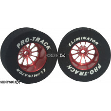 Pro Track Turbine 1-3/16 x .500 Red Drag Rear Wheels for 3/32 axle
