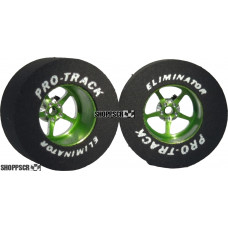 Pro Track Pro Star 1-3/16 x .500 Green Drag Rear Wheels for 3/32 axle