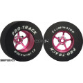 Pro Track Pro Star 1-3/16 x .500 Neon Pink Drag Rear Wheels for 3/32 axle
