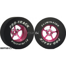 Pro Track Pro Star 1-3/16 x .500 Neon Pink Drag Rear Wheels for 3/32 axle