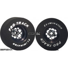 Pro Track Magnum 3D 1-3/16 x .500 Black Drag Rear Wheels for 3/32 axle