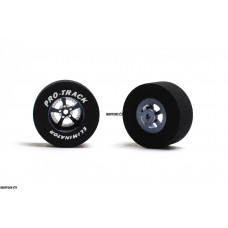 Pro Track Evolution 1-3/16 x .500 Gray Drag Rear Wheels for 3/32 axle