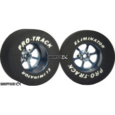Pro Track Roadster 1-3/16 x .500 Gray Drag Rear Wheels for 3/32 axle