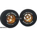 Pro Track Daytona 1-5/16 x .500 Gold Drag Rear Wheels for 1/8 axle
