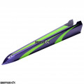 Purple/Lime Green Custom Painted 1:24 scale Dragster Body w/Clear Windscreen