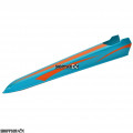 Teal/Orange Custom Painted 1:24 scale Dragster Body w/Clear Windscreen